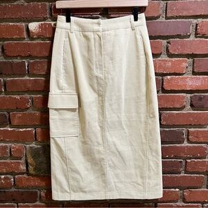Twenty‎ Six Hundred pastel yellow corduroy pencil skirt size xs/small